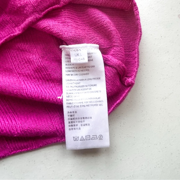 Free People Switch It Up Camisole Sweater Tank Top Hot Pink / Magenta Large - Picture 7 of 7